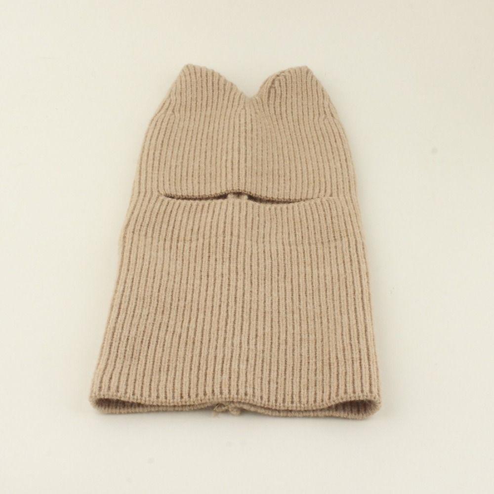 Crochet Ears Protection Hat Knitted Balaclava Hat Cute Kids Hat Face Cover