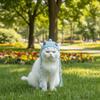 Funny Cat Knitted Hat Braid Design Pet Cosplay Headwear Cute Cat Warm Hat  Photo Props