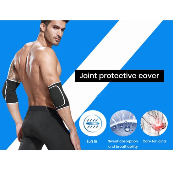 1 Pair Elbow Pads Soft Elastic Breathable Fabric Joint Pain Relief Compression Arm Sleeve Wrap Padded Soft Support Cushion