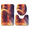 3D Лиса Ванная Туалет Трехкомпонентный Коврик для Пола Дверной Коврик Ковер для Ванной