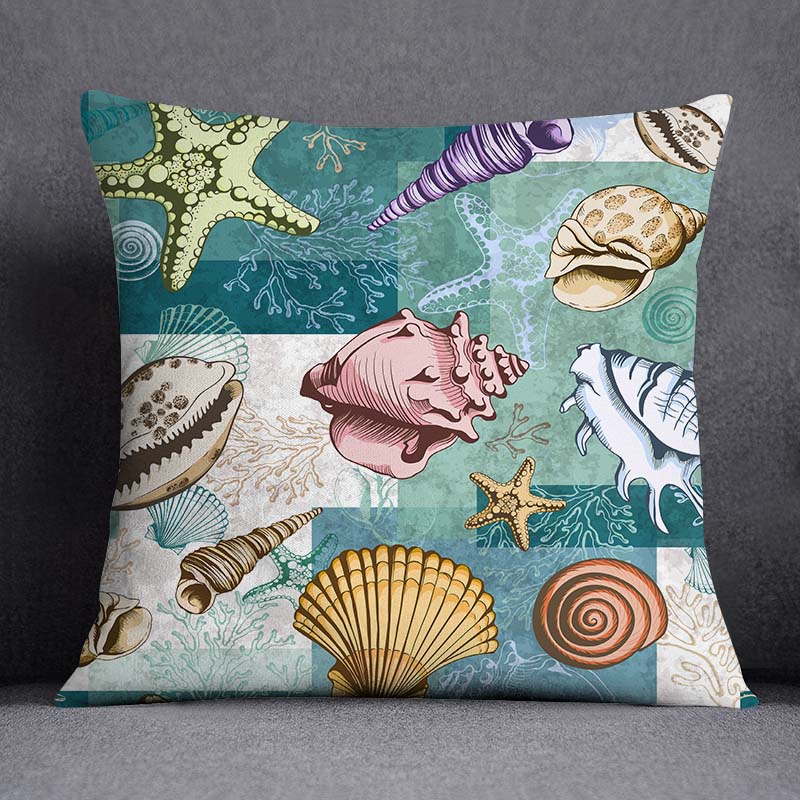 Наволочка с изображением морского животного и русалки, украшение для дома, квадратная наволочка, украшение для дома и офиса, наволочка
