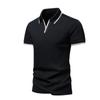 Мужская рубашка-поло в европейском и американском стиле, футболка с короткими рукавами, мужская летняя рубашка с лацканами, рубашка с половиной рукавов
