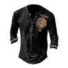 Men's Long Sleeve Punk Style Fashion T-Shirt Spring and Autumn Causal Vintage T Shirts