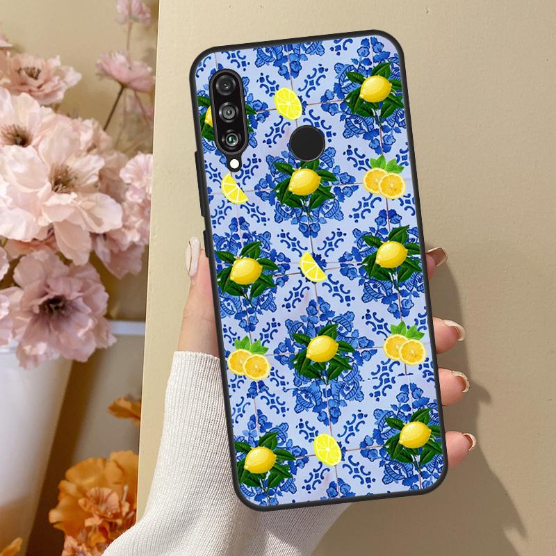 Средиземноморский Лимон Для Huawei Nova 12i 8i 11i 12s 9 10 SE Y60 Y70 Y90 Y72 Y73 Y61 Y91 P60 Pro P30 P40 Lite Чехол