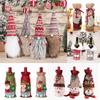 Dinner Party Table Decor Snowman Santa Claus Christmas Ornaments Bottle Dress Up Wine Bottle Cover