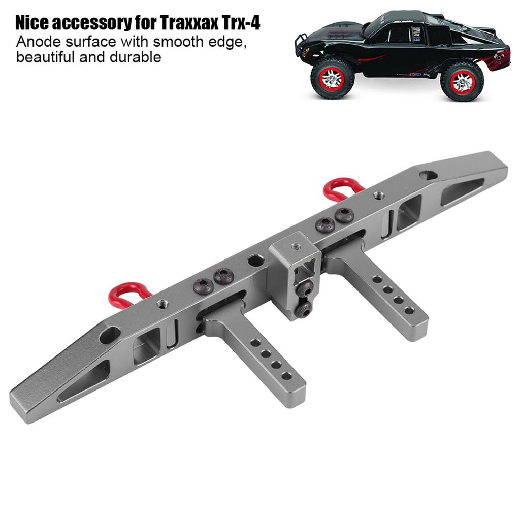 Anti Collision Aluminium Rear Bumper for Traxxax Trx 4 RC Crawler Cars (Titanium Gray)