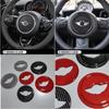 Автомобильные аксессуары для Mini Cooper F54 F53 F55 F56 R60 R57 R58 R55 R56, рулевое колесо, эмблема из углеродного волокна, значок, наклейка, декор, наклейка