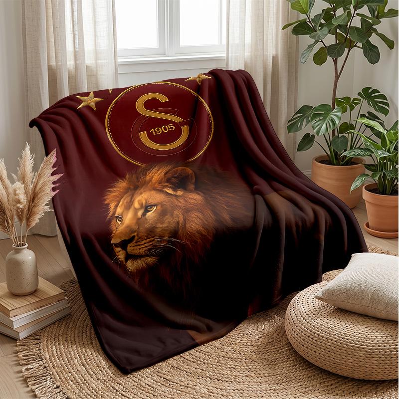 Galatasaray Football Theme blanket Soft Flannel Blanket Plush Throw Blanket Cozy Sofa Bed Blanket for Home Decor