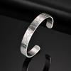 Stainless Steel Hammered Opening Bangle for Men, Minimalist Chunky Cuff Bangle Bracelets, Fashion Punk Jewelry Gift
