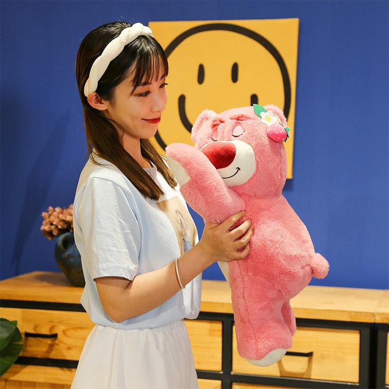 Милая плюшевая кукла-клубничный медведь для вечеринки, тряпичная кукла, подушка для бросания, кукла для сна для девочки, подарок на день рождения