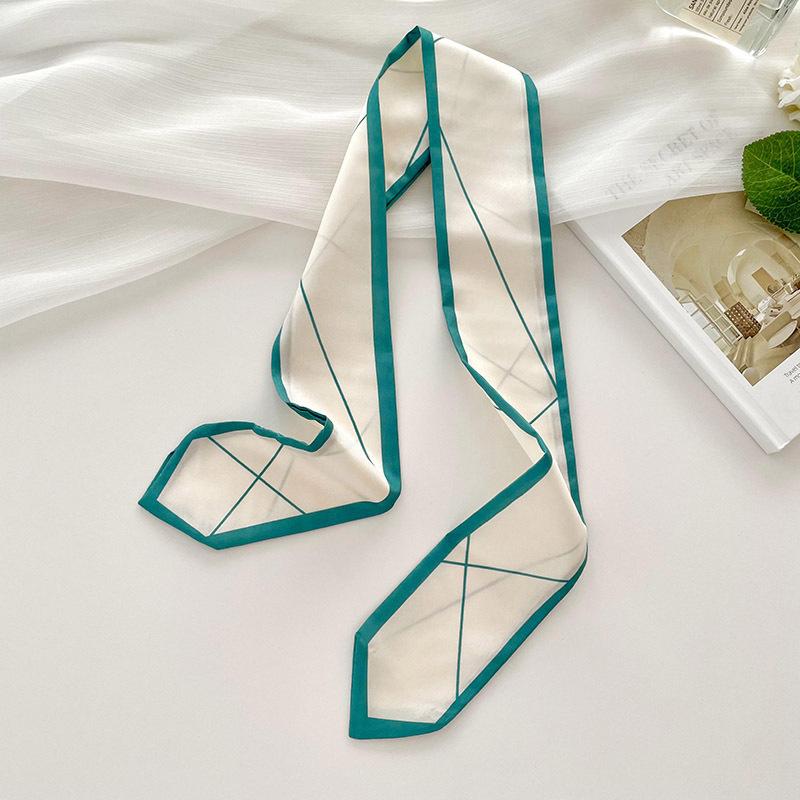 Luxary Korean Twill Decorative Ribbon Small Scarf for Women Hair Band Small Scarf Binding Bag Handle Ribbon Headband Lady Tie