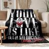 Bon Jovi Soft and comfortable flannel Suitable for sofas living rooms outdoor camping travel and also makes a great anniversary gift