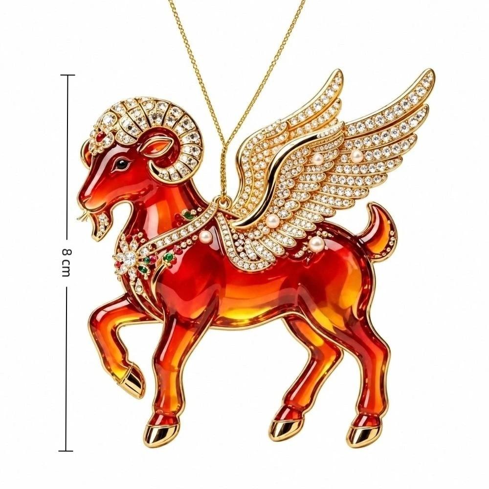 2D Flat Xmas Tree Sheep Hanging Ornaments 2027 Year of The Sheep Keychain Holiday Party Decor