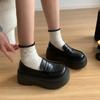 Женские мокасины, британский стиль, оксфорды, модис, черные криперы, летние, элегантные, кожаные, новые, слип