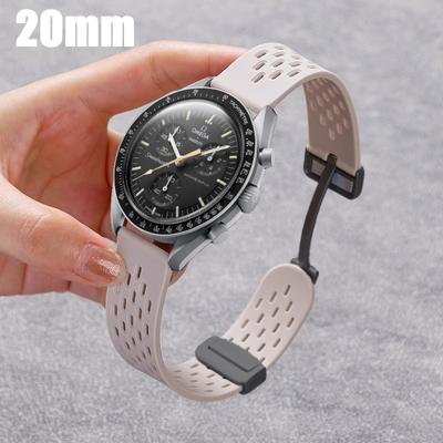 20-мм силиконовый ремешок для Omega X Swatch Joint MoonSwatch, дышащий спортивный магнитный браслет на запястье для аксессуаров MoonSwatch