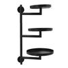 Rotating Window Plant Shelf Metal 3-Tier Floating Plant Display Stand Wall Mount Potted Plant Holder for Indoor Outdoor Home Office Bedroom Decor