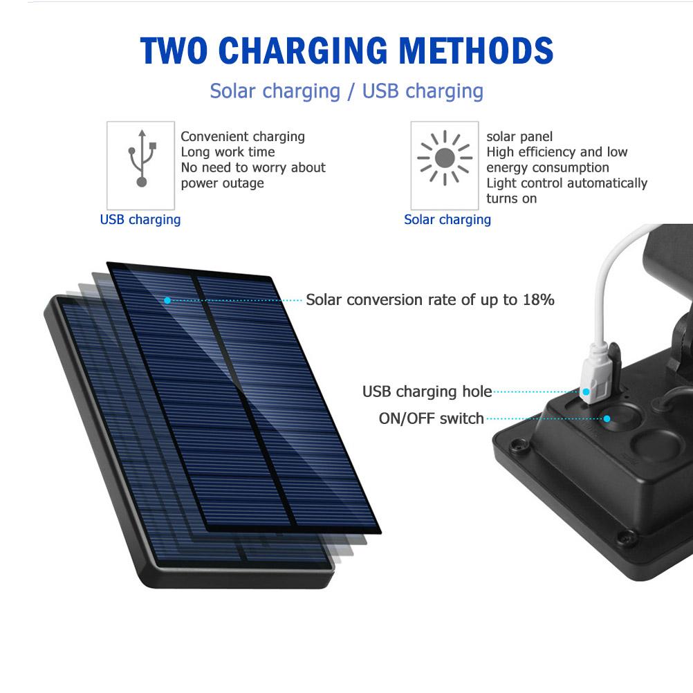 Уничтожитель комаров УФ-светодиодная лампа IP65 Водонепроницаемая ловушка для насекомых Светильник с солнечной батареей USB для зарядки комаров и муравьев