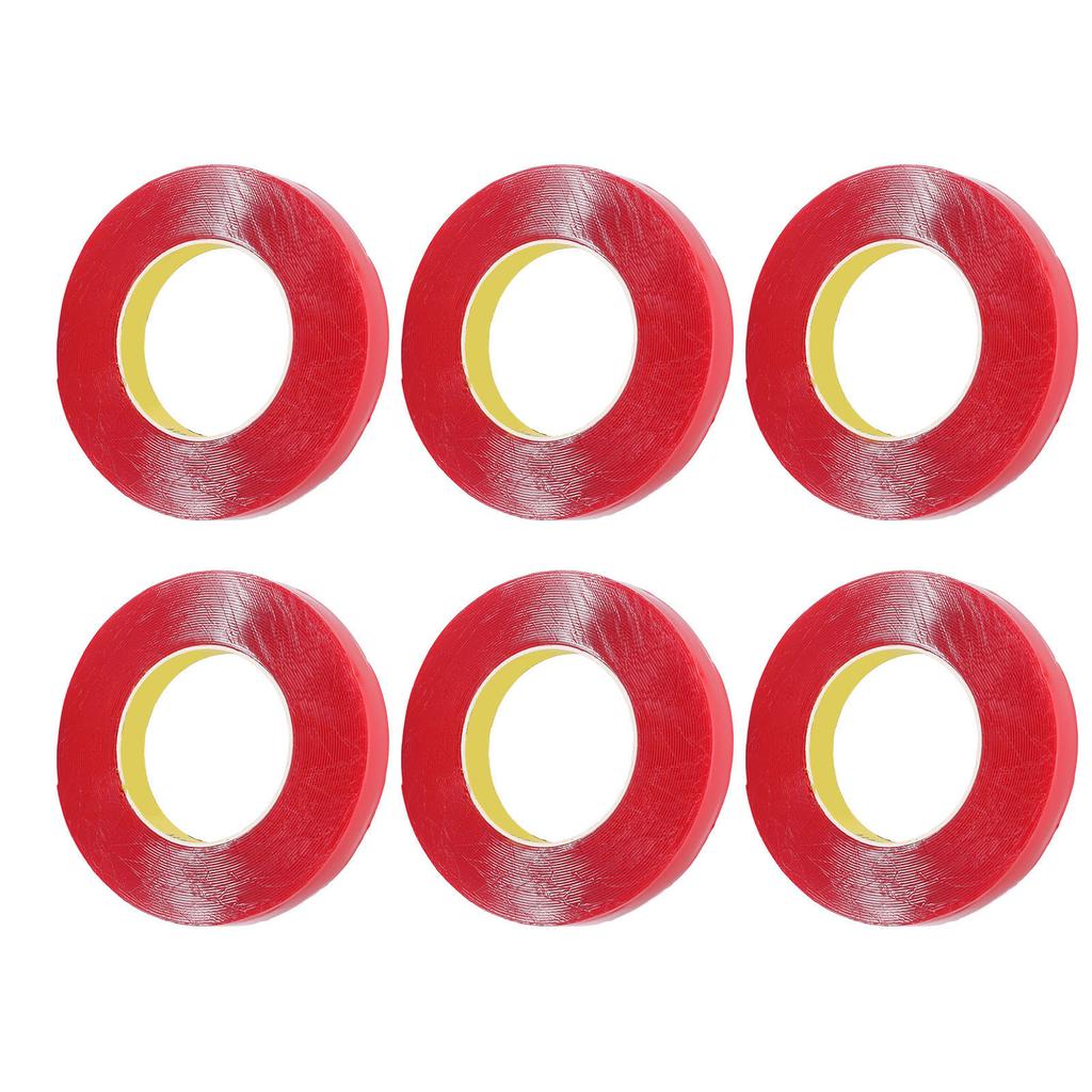 6 Rolls Double Sided Tape Weatherproof Adhesive Removable Heavy Duty Mounting Tape for Wall Hanging Frame Installation
