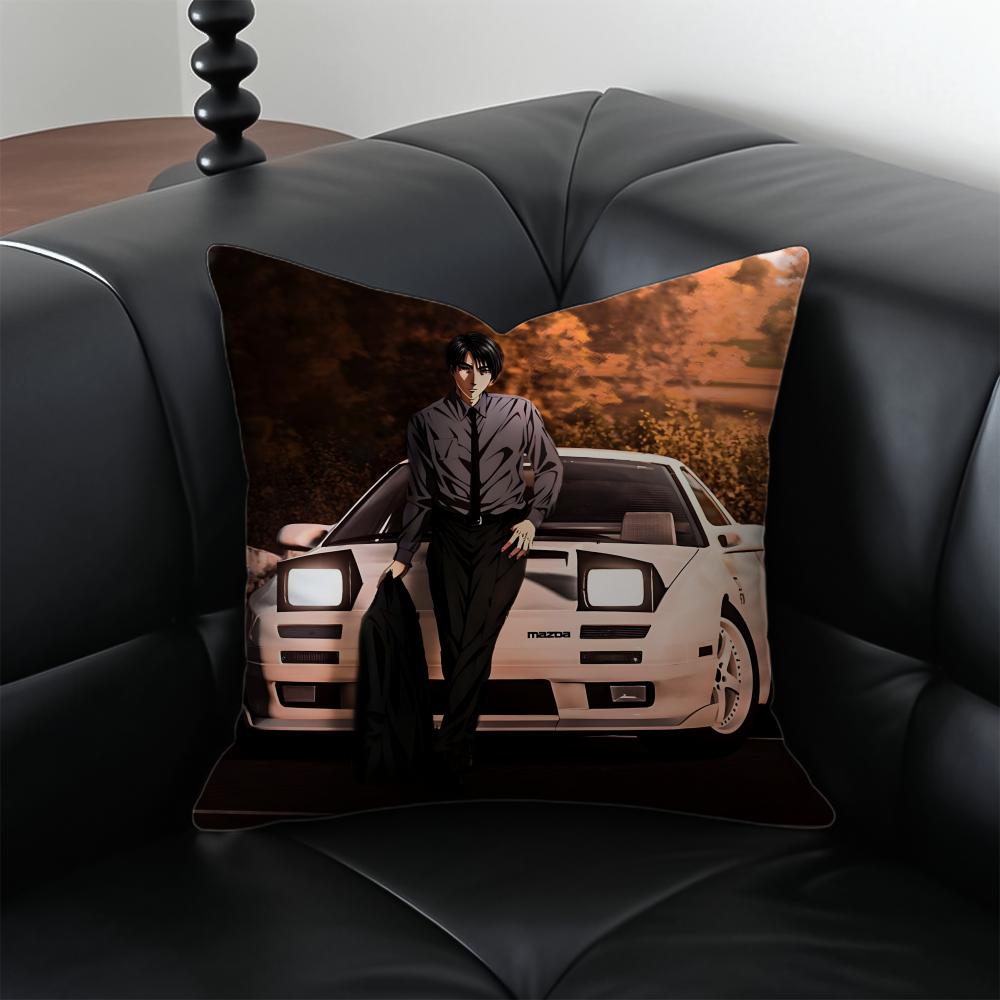 Аниме гонки Initial D Наволочка Чехол для подушки Антипылевой Невидимая молния шелковистый плюшевый чехол