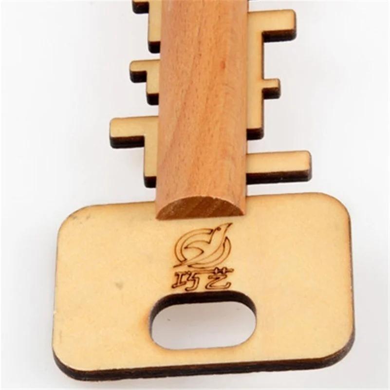 Creative New Game Intellectual Educational For Children Adult DIY Wooden Toy Unlock Puzzle Key Classical Funny Lock Toys