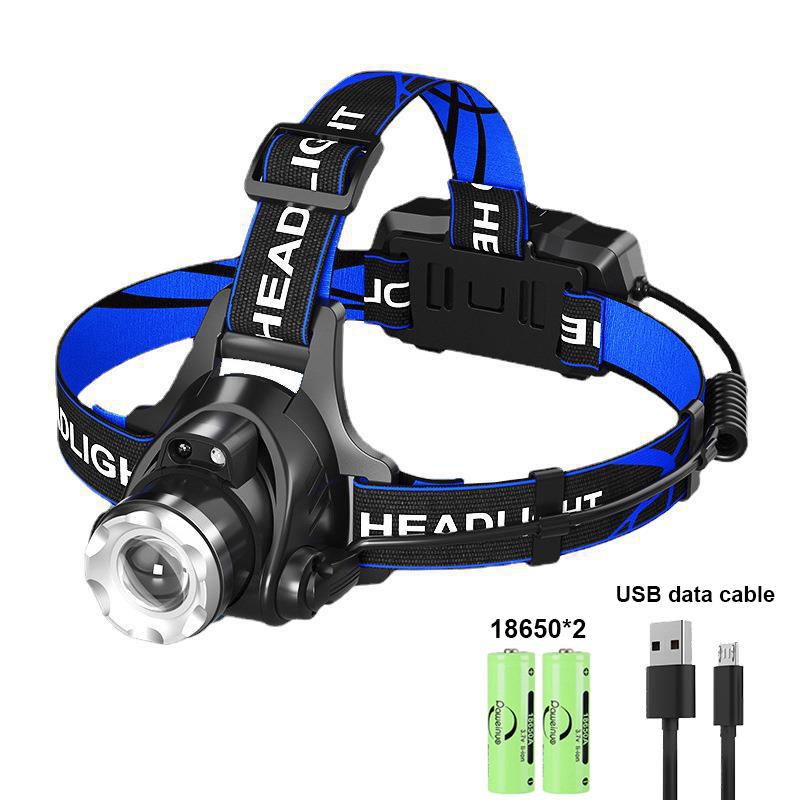 Мощный индукционный светодиодный налобный фонарь L2 LED Zoomable Head Lamp Fishing USB перезаряжаемый налобный фонарь 18650 Battery Hunting Front Light