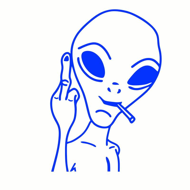 HungMieh Car Stickers Funny Alien Personality Ufo Decals Laser Vinyl Sticker Car 3D Car Styling Decoration 10.3X15cm