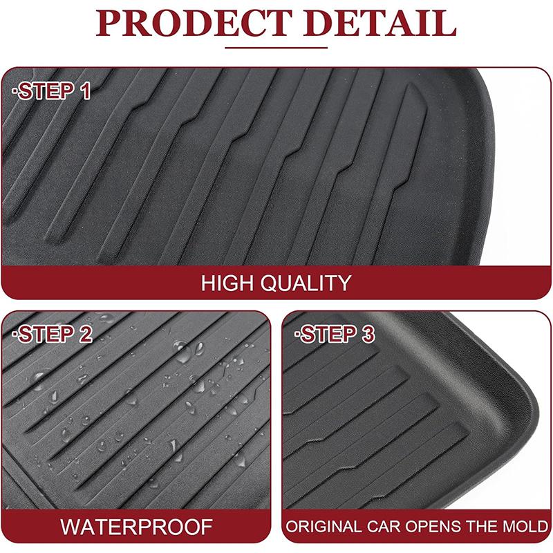 3Pcs Rear Cargo Mat Compatible with 2026 Tesla Model Y Juniper 5 Seater Trunk Cargo Liner Front and Rear Trunk Mat Cargo Liner