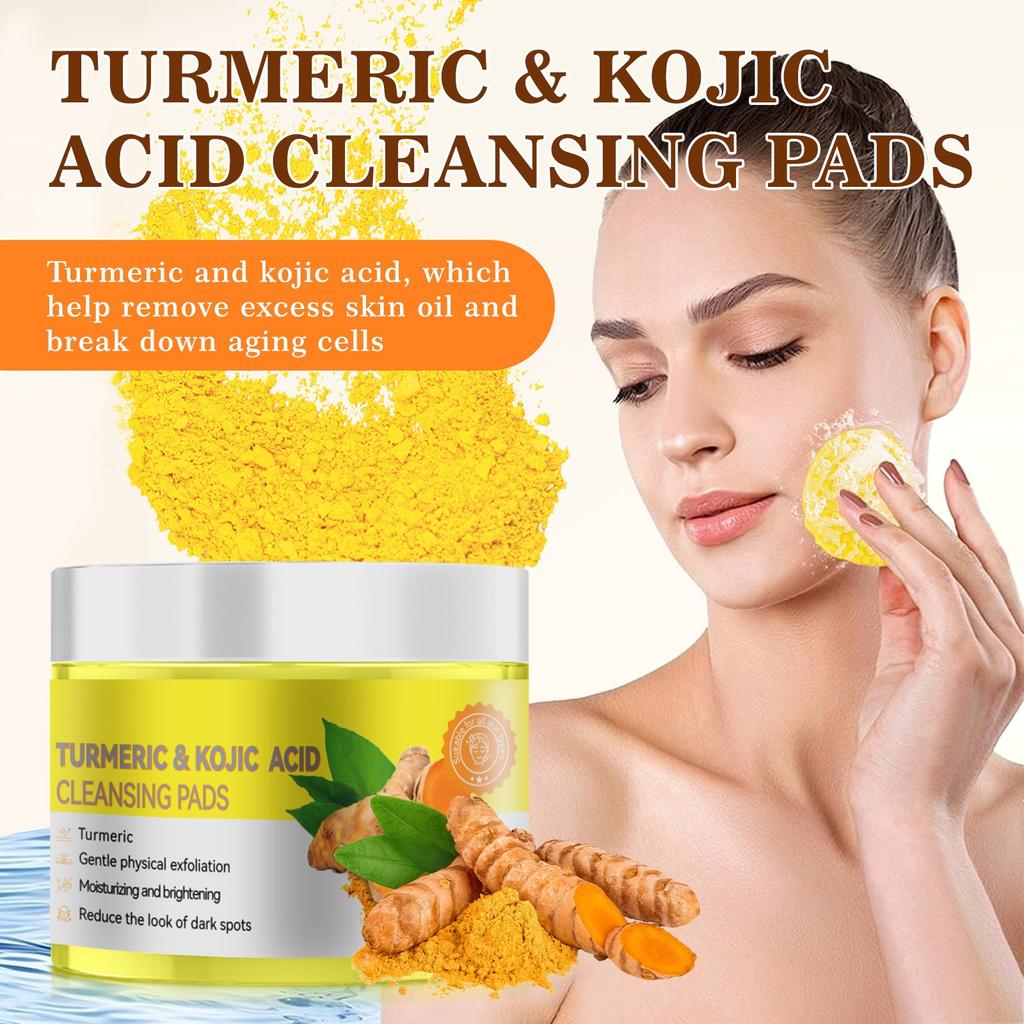 Очищающие диски, очищающие диски Kojic помогают сбалансировать жир и воду кожи, увлажняют, удаляют излишки кератина с кожи тела, 50 шт. /20 мл