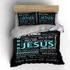 Christian Bedding Set with Religious Words Bedding set (1 duvet cover, 2 pillowcases, duvet not included)
