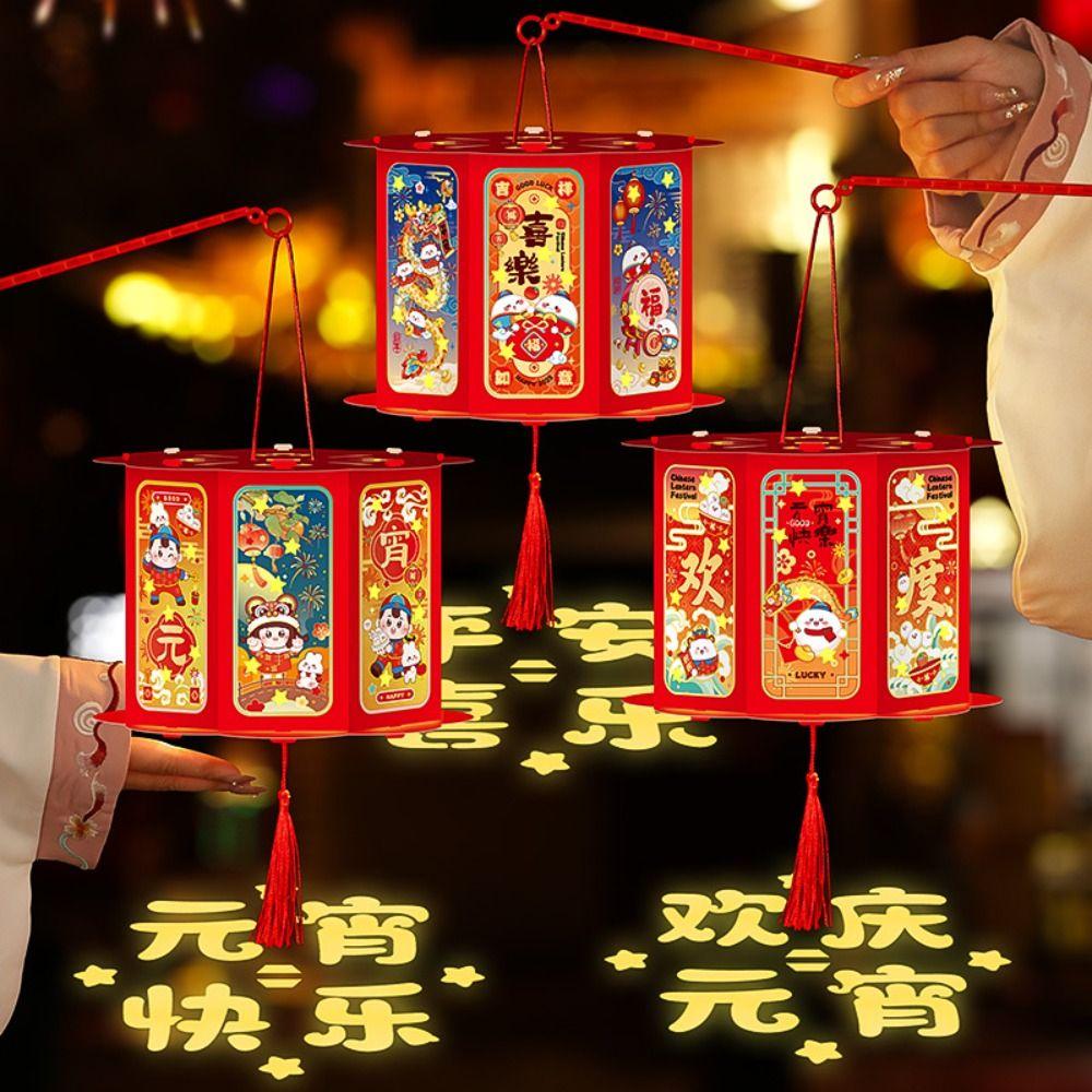 Мультяшный новогодний светящийся фонарь китайский стиль праздничный фонарь домашний новогодний подарок