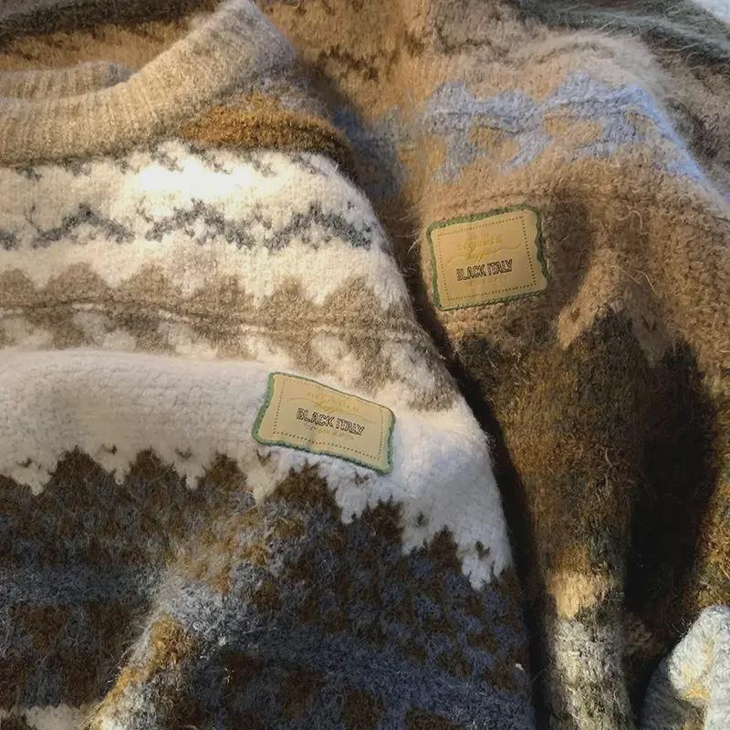 Мужской ретро-утолщенный повседневный свитер с круглым вырезом – осенне-зимний подростковый стиль