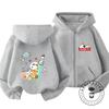 Winter Trendy Casual Zipper Hoodie Cute Cartoon Print Street Style Kids Hooded Top Snoopy Children 3 14