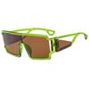 Oversized Hollow Out Square Sun Glasses Fashion One-Piece Lens Goggles Men Stylish UV Protection Sports Sun Eyeglass