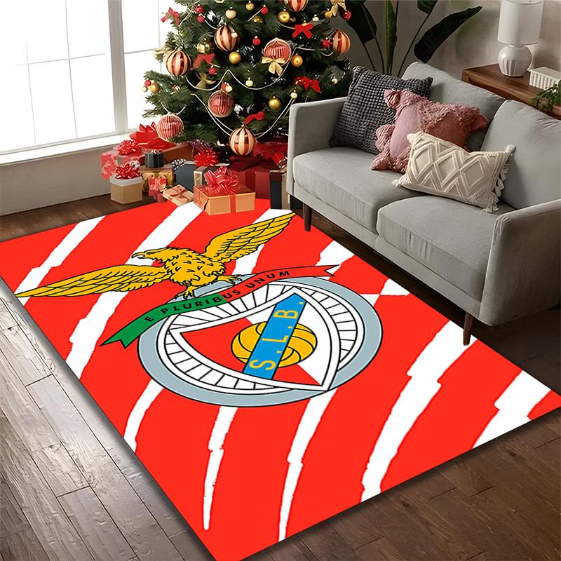SL Benfica Carpet, Non-slip Office Chair Rug, Digital Print Home Area Rug, Unique Festival Decorations