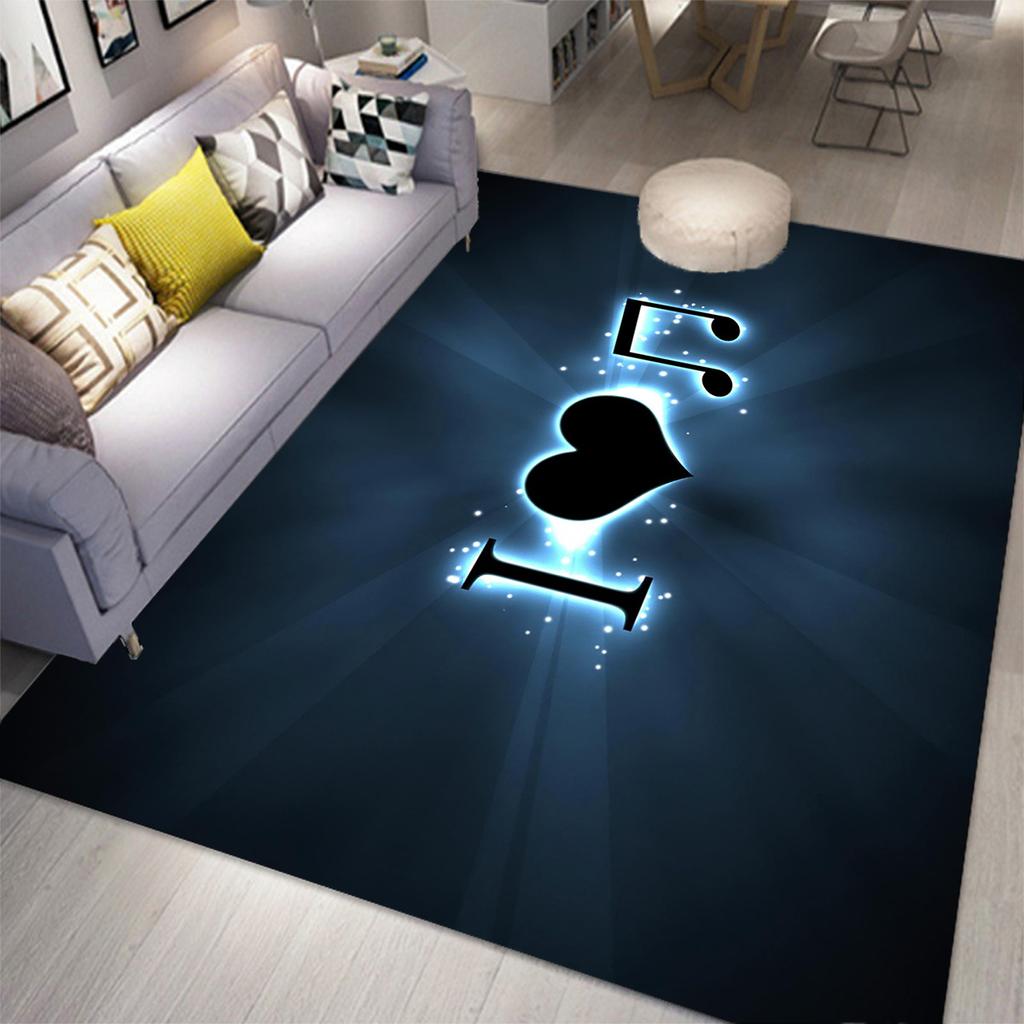3D Music Carpet 3D Printing Carpets for Living Room Bedroom Decor Carpet Flannel Home Floor Mat Music  Area Rugs