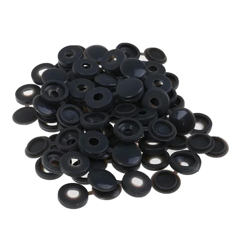 300pcs Hinged Plastic Screw Cap Cover Fold Snap Protective Cap Button Nuts Bolts Fixing Caps For Furniture Decorative Hardware