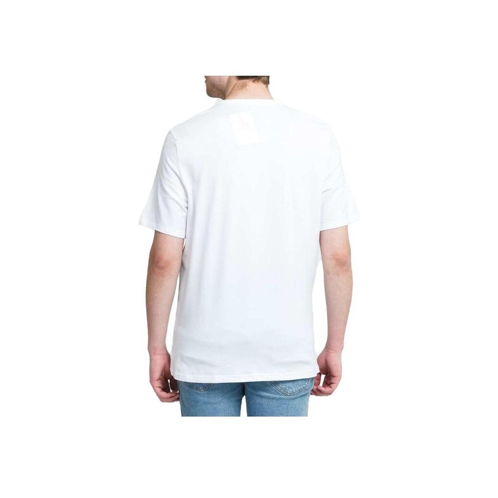 Calvin Klein Футболка с круглым вырезом и коротким рукавом, повседневная, с принтом букв, мужская, белая NM1903E-KLR