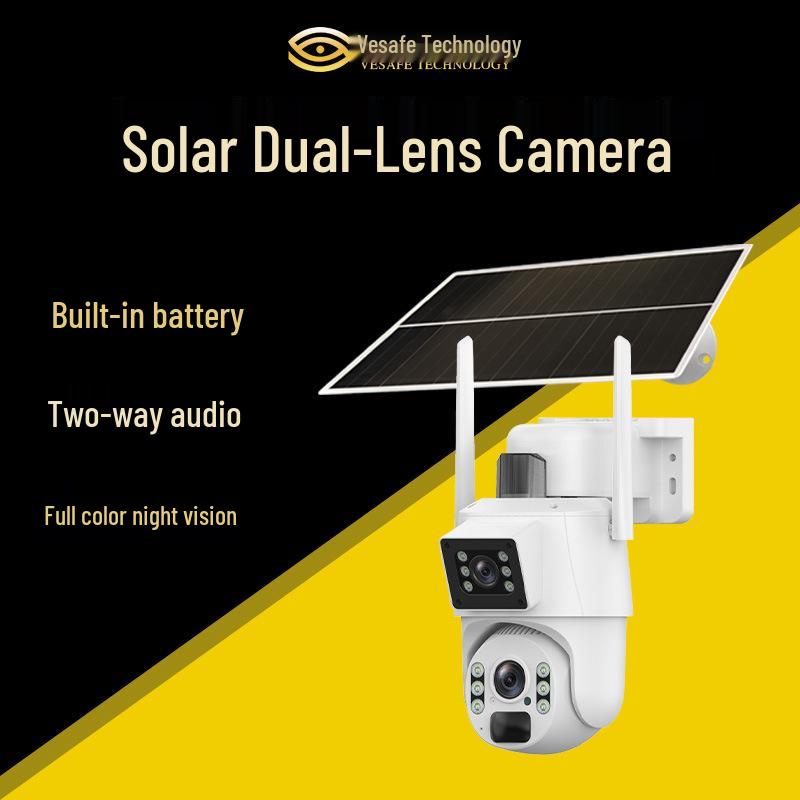 Outdoor Solar Surveillance Camera with Zoom and Alarm