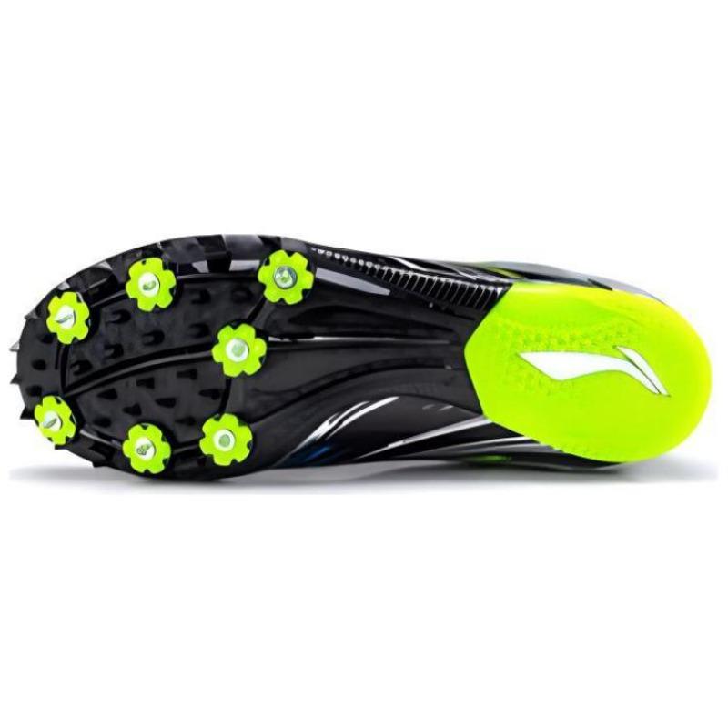 LiNing unisex low-top running shoes black-green round toe lace-up shock absorbing slip resistant LJJP165-1