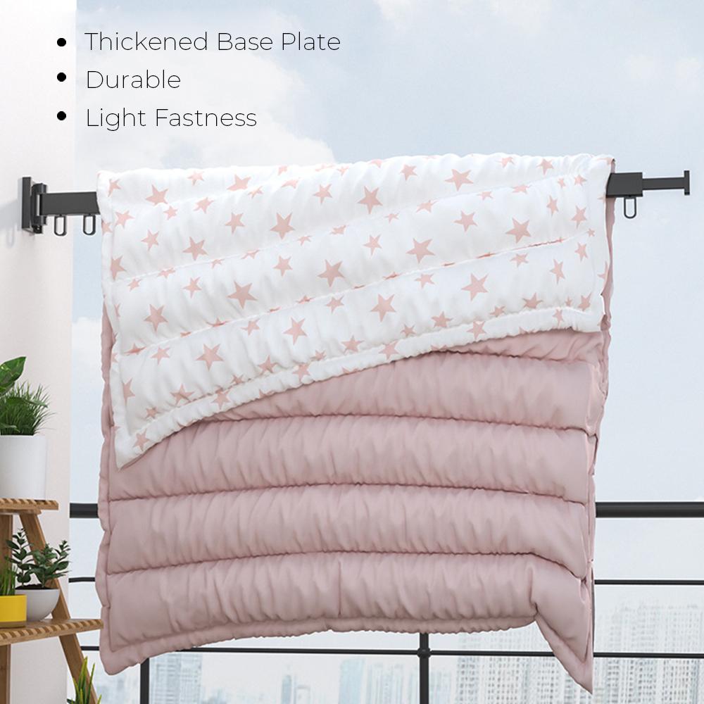 Cloth Drying Rack Folding Clothes Hanger Aluminum Indoor and Outdoor Wall Mount Retractable Home Laundry Clothesline Space Saving Home Accessories