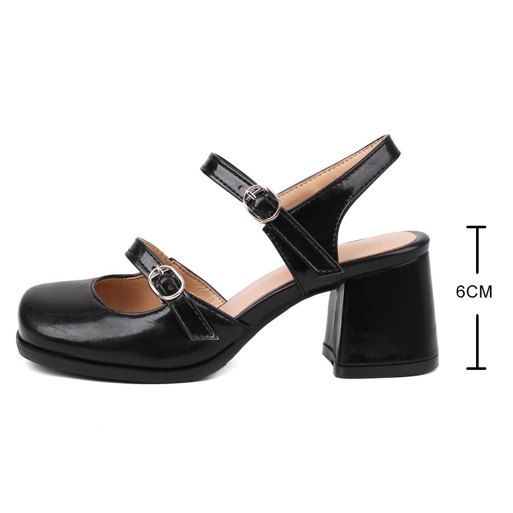 Модные женские сине-белые туфли Мэри Джейн винтажные с круглым носком и ремешком-пряжкой женские повседневные туфли-лодочки женские туфли на невысоком каблуке мокасины