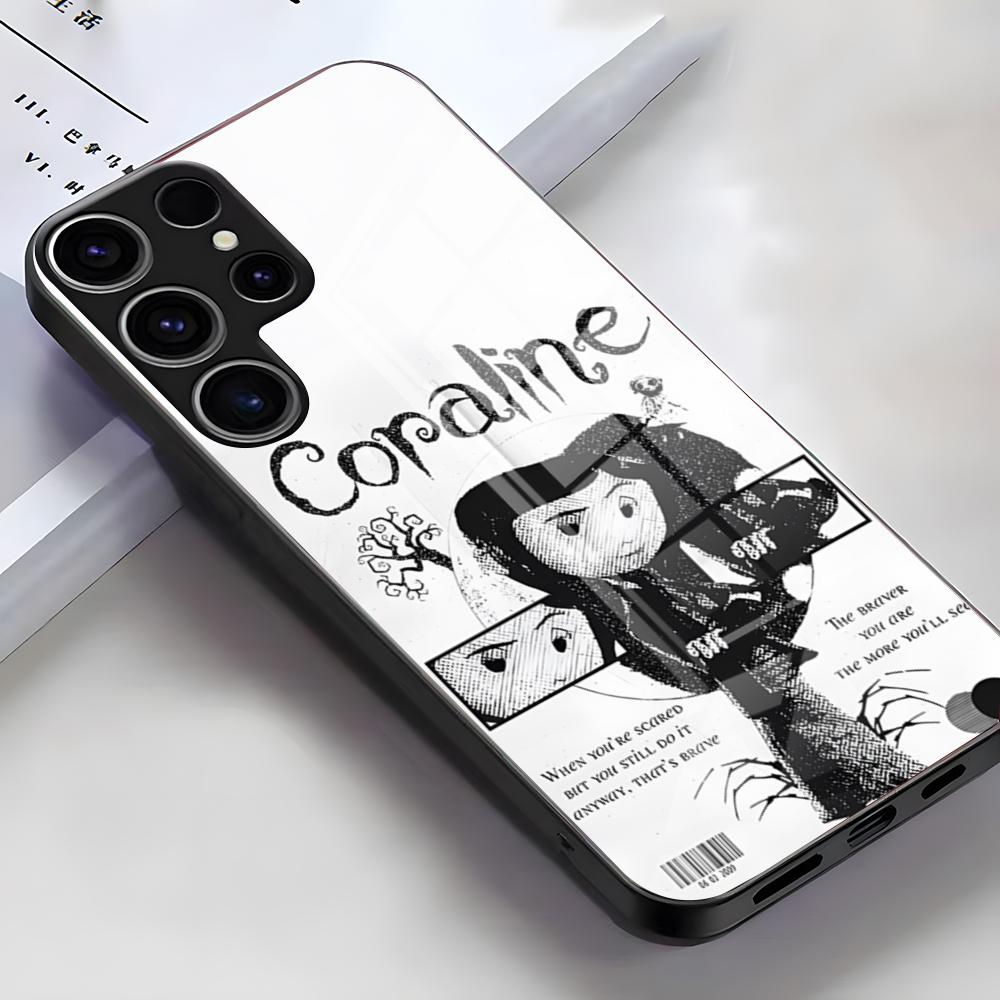 Anime Hot C-Coraline Phone Case For Samsung S26 S25 Edge Ultra S23 S22 S21 S20 Ultra Plus S24 Fe A54 A53 A25 Glass Cover