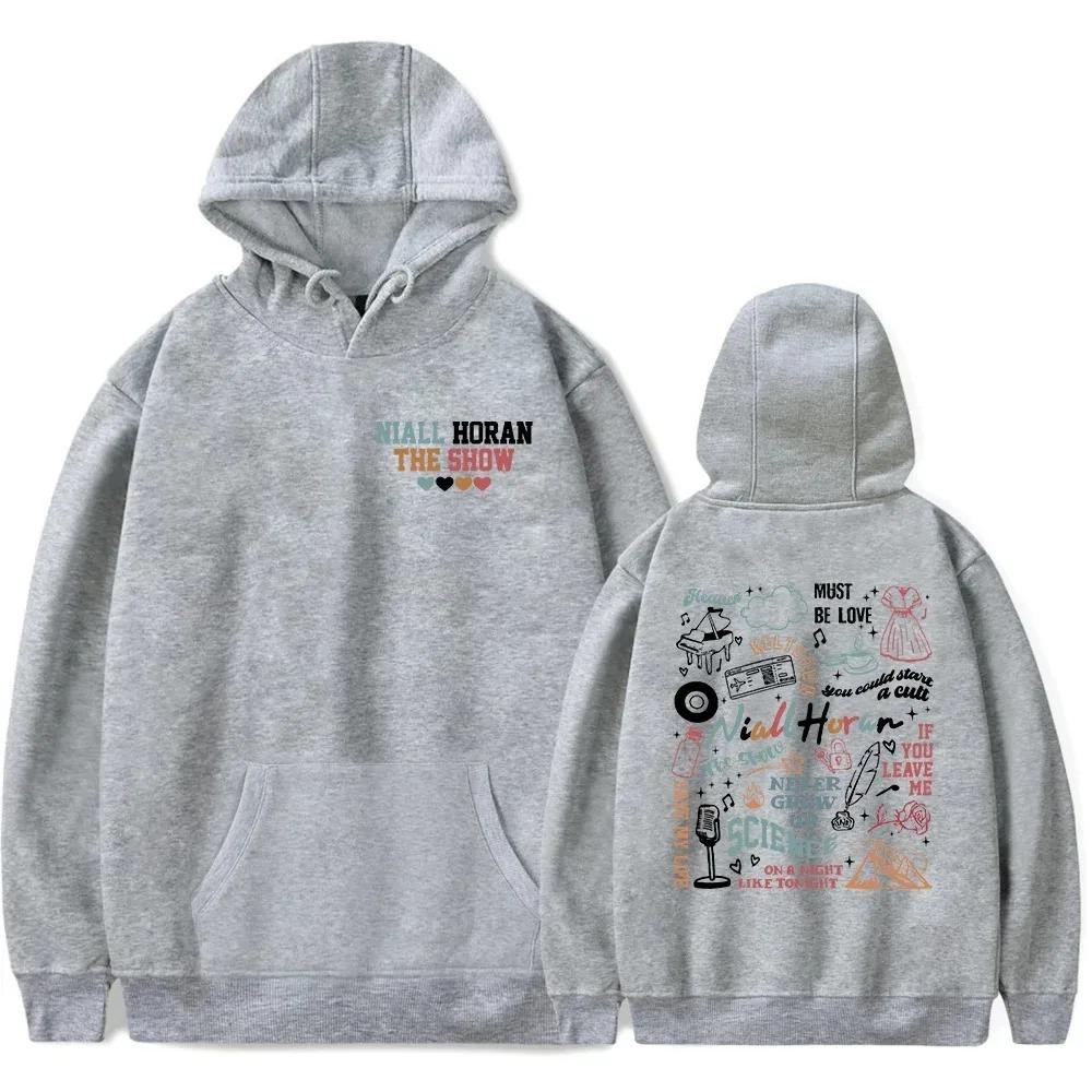 Толстовка с капюшоном Niall Horan Merch The Show Album Трек-лист TDeegray Tour Унисекс Трендовые пуловеры с капюшоном Повседневная уличная одежда Толстовка унисекс