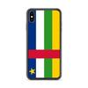 Coque iPhone - Multicolore - Drapeau République Centrafricaine - Souple - TPU - Vertical