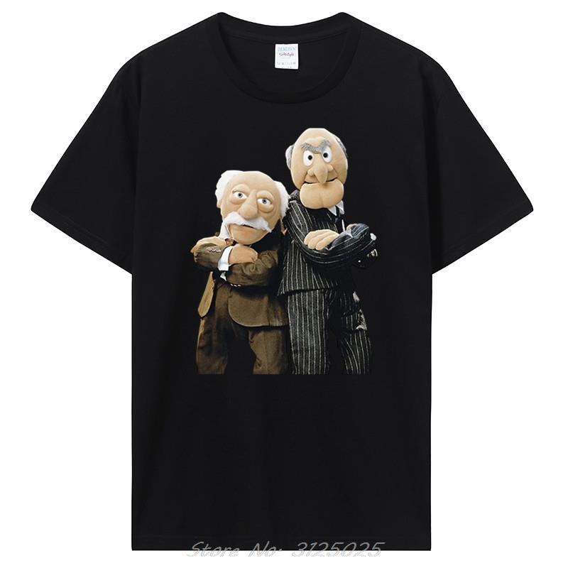 Statler And Waldorf Black Tshirt Clothing Fashion 100 Cotton Good Quality Brand Cotton Shirt Style Cool Shirts