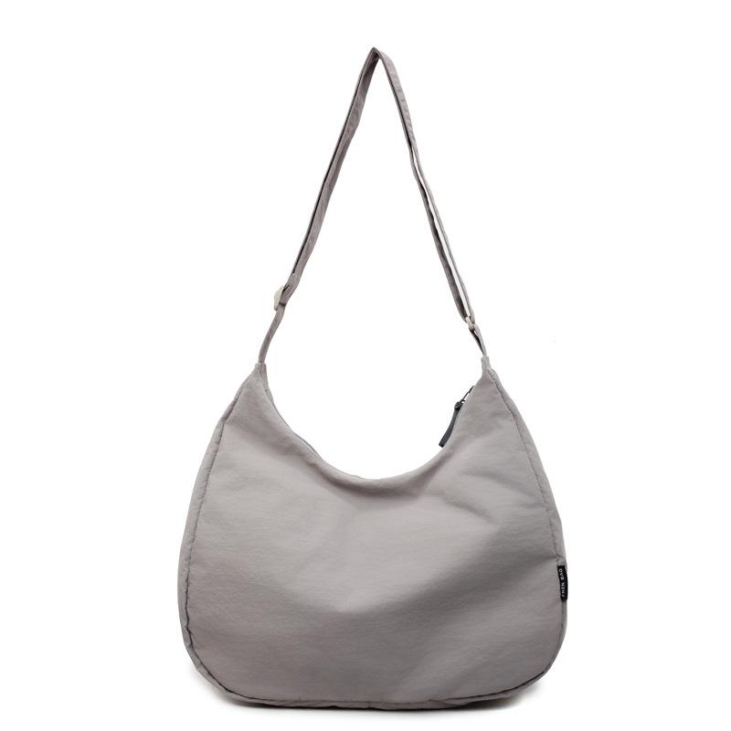 Canvas Bag Messenger Bag Women's Large Capacity Lightweight Casual Dumpling Bag Summer Commuter Versatile Shoulder Bag