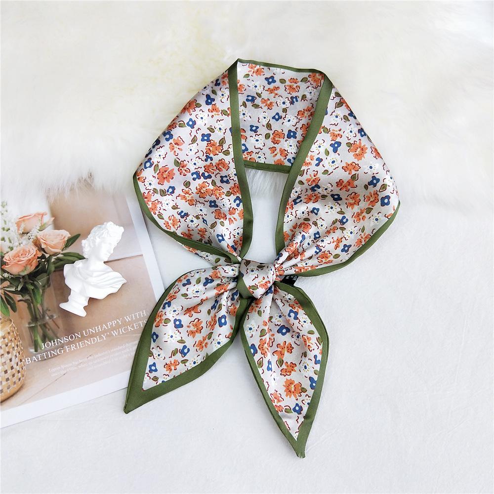 Двусторонний остроконечный шарф для женщин на весну и осень. Тонкая и длинная лента для сумки на запястье. Универсальный декоративный маленький шарф.