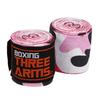 THREE ARMS Boxing Bandage Gloves of Size Pink Stretch Type Kids' (Set 2, 270cm, Camo)