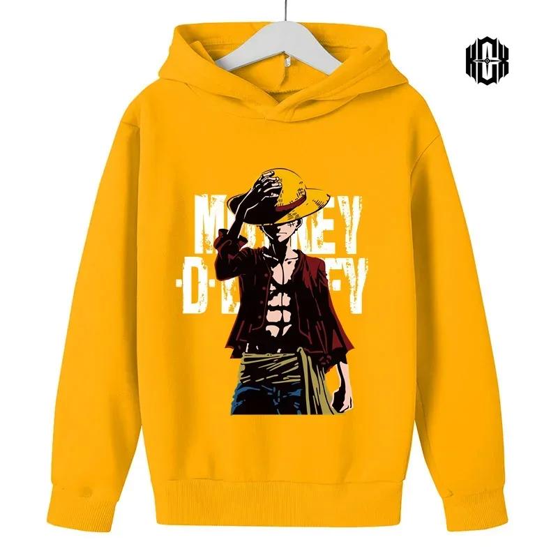 Японское аниме, мультяшный графический свитшот для детей, One Piece, Ророноа Зоро, Смешной Луффи, Ульцзанг, 5 толстовка с капюшоном, 90-е
