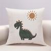 4Pcs Kids Cartoon Cushion Cover Bear Whale Alphabet Rainbow Printed Pillow Case Polyester Home Decor Sofa Living Room 2D Flat